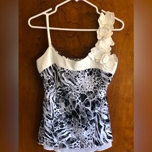 Svetlana Vintage Animal Print Top Flower Strap